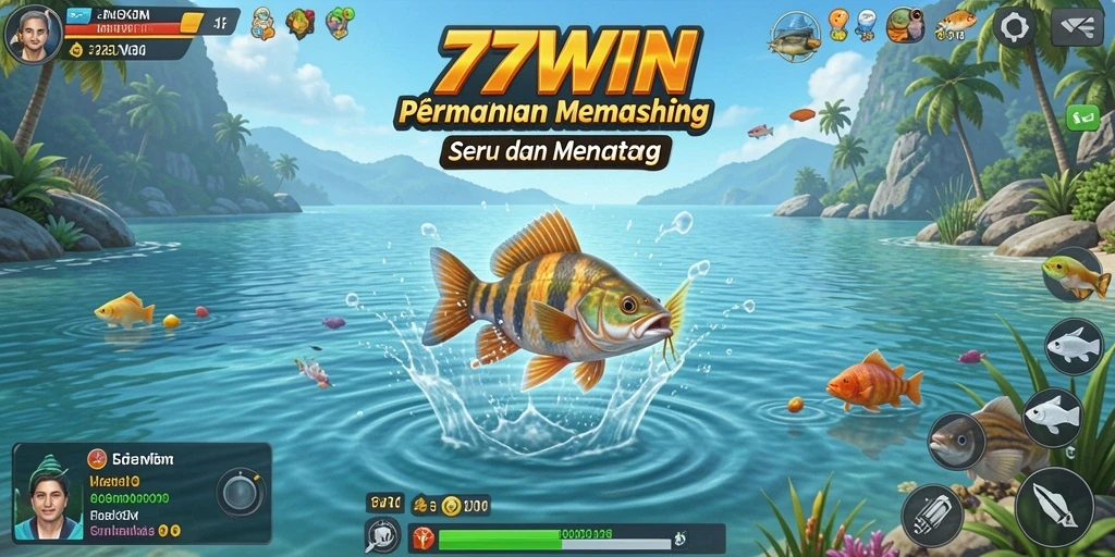 Tampilan menakjubkan dalam permainan memancing 77WIN.