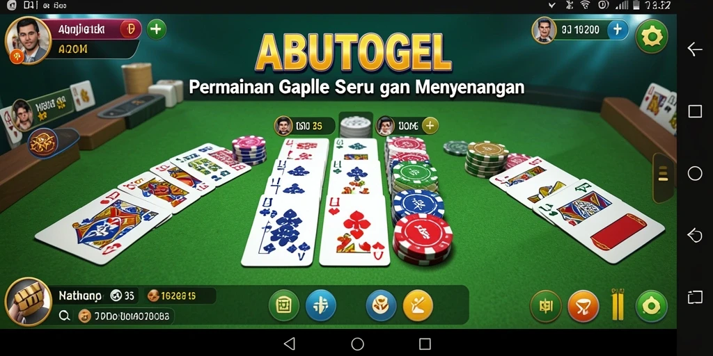 Screenshot gameplay <strong>ABUTOGEL</strong> menampilkan suasana seru bermain Gaple.