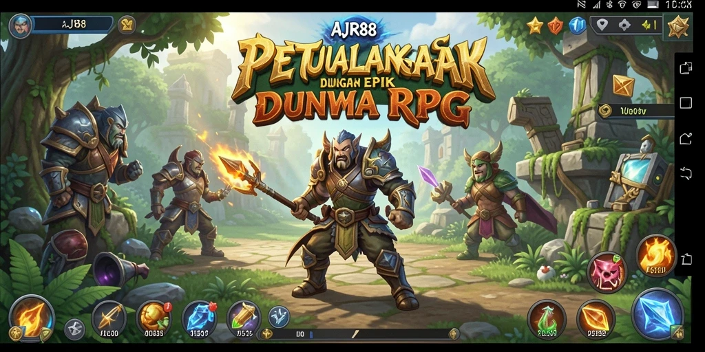 Tampilan gameplay <strong>AJR88</strong> yang epik dan penuh aksi di dunia RPG.