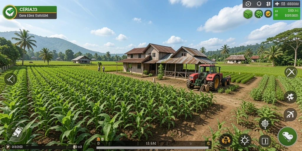 Tampilan gameplay CERIA33 yang menawan dan edukatif.