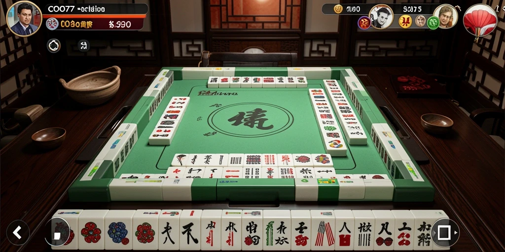 Tampilan gameplay menarik dari COO77 dengan papan Mahjong yang penuh warna.