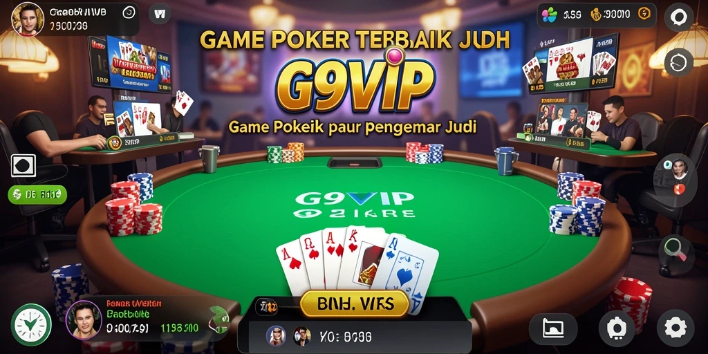 Tampilan gameplay poker yang menarik dan kompetitif di G9VIP.