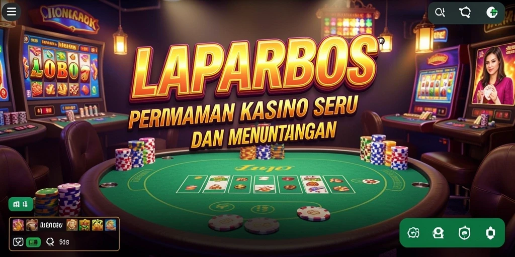 Tampilan screenshot utama LAPARBOS menampilkan aksi permainan Kasino yang menegangkan.