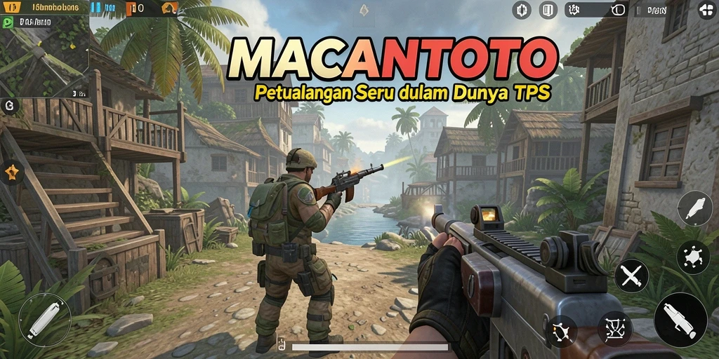 Tampilan gameplay seru dari MACANTOTO dengan aksi tembak-menembak yang mendebarkan.