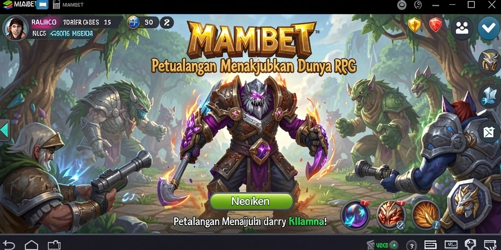 Tangkapan layar gameplay menampilkan aksi seru dalam MAMIBET.