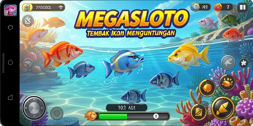 Tampilan gameplay MEGASLOTO yang menarik dan seru.