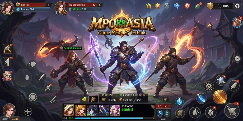 Tampilan gameplay MPO88ASIA dengan aksi seru dalam dunia MMORPG.