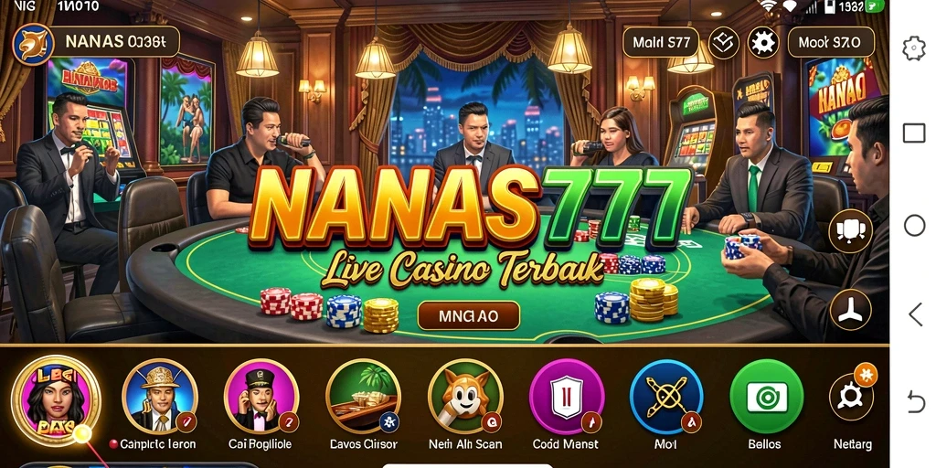 Tampilan gameplay LIVE dari NANAS777 dengan dealer profesional.