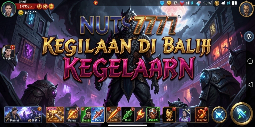 Gameplay NUTS777 yang menyeramkan dengan suasana gelap dan mendebarkan.