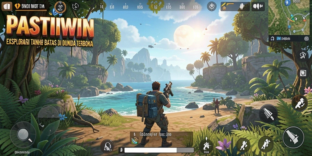 Tampilan gameplay PASTIWIN yang menakjubkan dalam dunia terbuka.