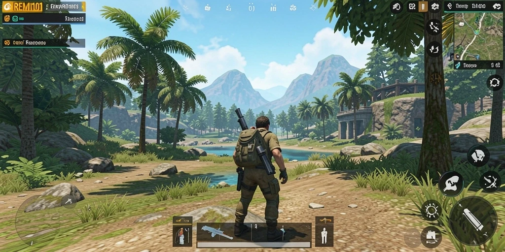Gameplay menarik dari REMI101 dalam dunia terbuka yang luas.