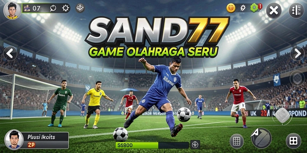 Gameplay seru SAND77 yang menampilkan aksi olahraga mendebarkan.