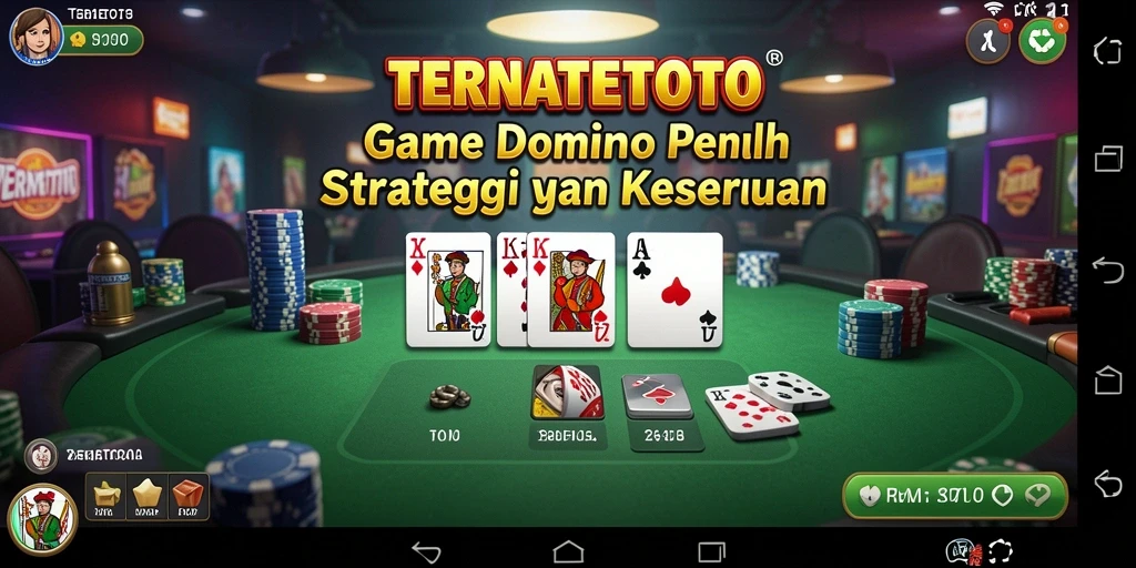 Gameplay seru dalam TERNATETOTO saat bermain domino.