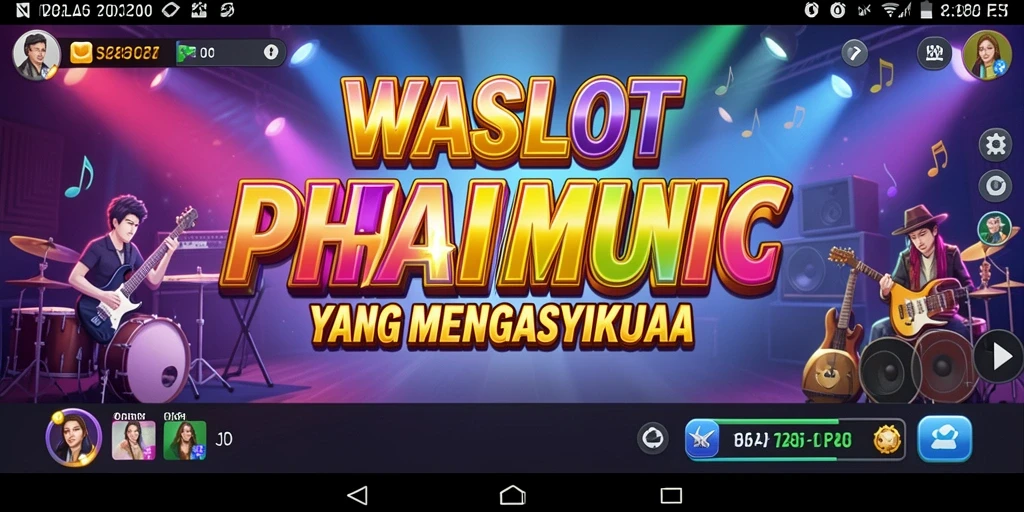 Tampilan gameplay WASLOT yang seru dan interaktif dengan musik.