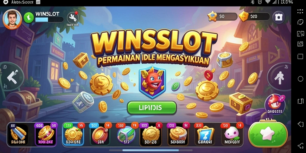 Screenshot utama WINSLOT menampilkan gameplay slot yang menarik.